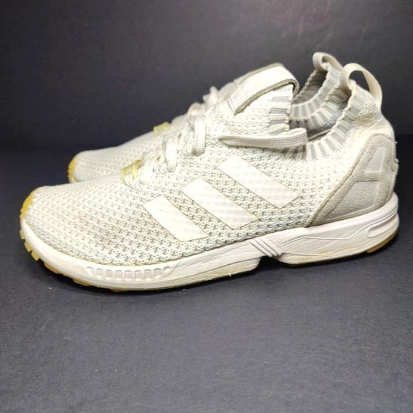 Adidas Originals ZX Flux Primeknit Z Off White Running Sneaker Men's Shoe Size 9 - Picture 1 of 10